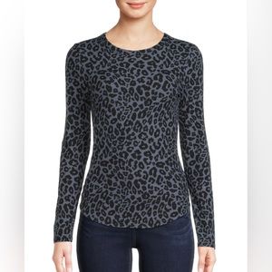 Juniors Crewneck Long Sleeve Ribbed Tee